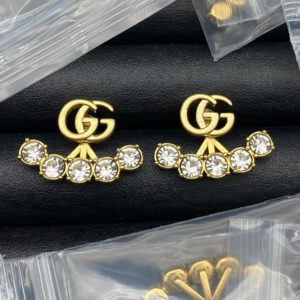 Aretes GG Abanico con Zirconia Replica
