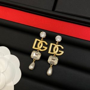 Aretes DG Cristal Gold con Perla