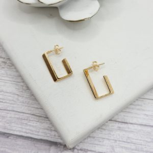Aretes rectangular - gold