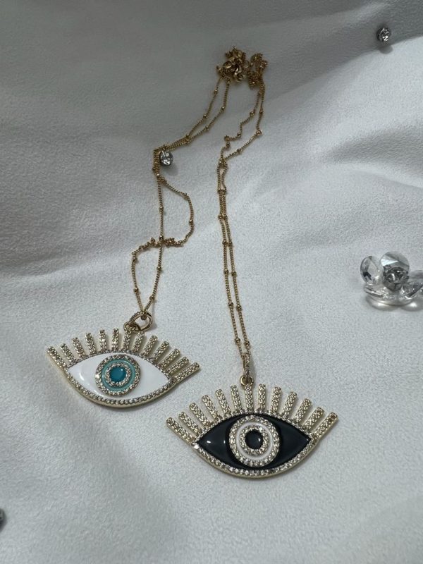 Collar Ojo Turco Grande Esmaltado - Imagen 2