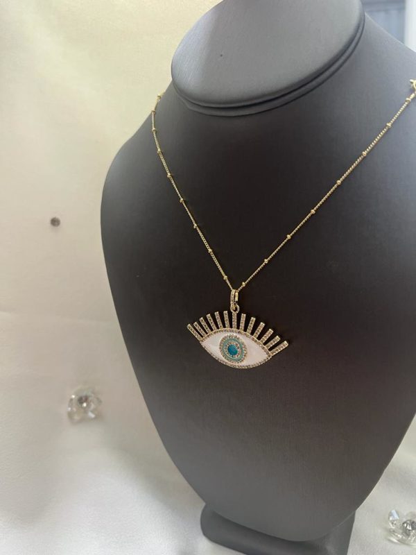 Collar Ojo Turco Grande Esmaltado