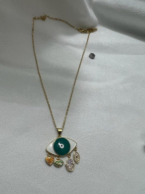 Collar Ojo Turco Verde - Imagen 2