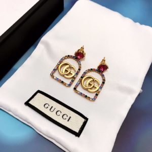 Aretes GG Arco con zirconia con piedras en color
